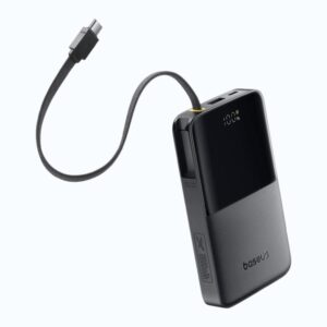 Baseus 10000mAh 22.5W Power Bank with Built-In USB-C Cable