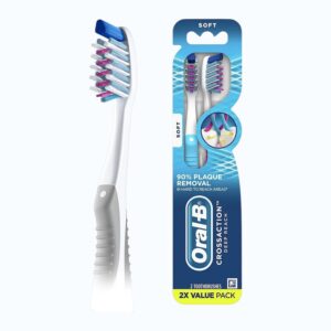 Oral-B CrossAction Soft Toothbrushes – 2 Pack