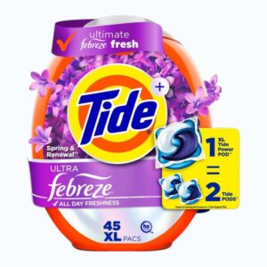 Tide Power Pods Febreze Spring & Renewal – 45 XL Packs
