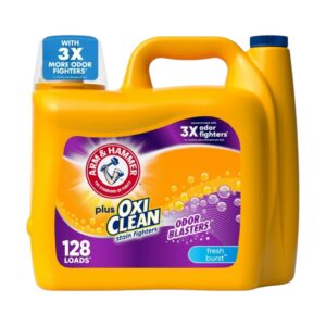 Arm & Hammer Plus OxiClean Odor Blasters Fresh Burst Liquid Laundry Detergent – 128 Loads