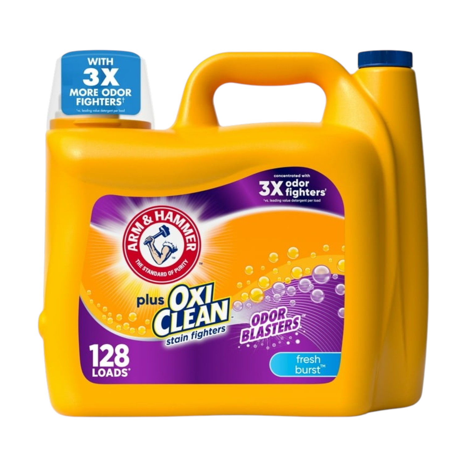 Arm & Hammer Plus OxiClean Odor Blasters Fresh Burst Liquid Laundry Detergent – 128 Loads