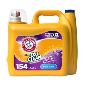 Arm & Hammer Plus OxiClean Odor Blasters Fresh Burst Liquid Laundry Detergent – 154 Loads