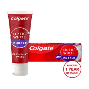 Colgate Optic White Purple Fresh Mint Toothpaste – Carton of 6