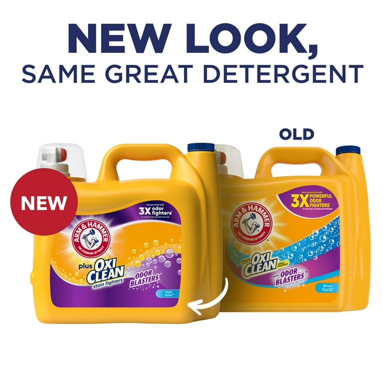 Arm & Hammer Plus OxiClean Odor Blasters Fresh Burst Liquid Laundry Detergent – 128 Loads - Image 4