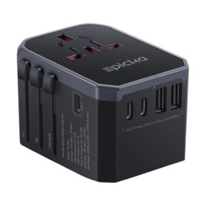 EPICKA TA-105C Universal Travel Adapter Black