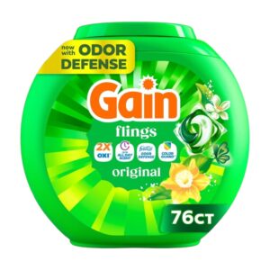 Gain Flings Original Laundry Detergent Pacs – 76 CT