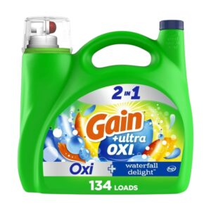 Gain Ultra Oxi Waterfall Delight Liquid Laundry Detergent – 134 Loads