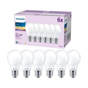 Philips LED Frosted Bulbs 6 Pack – 60W Equivalent 806 lm